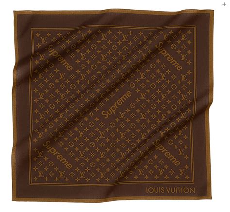 Supreme x Louis Vuitton Monogram Bandana Brown 